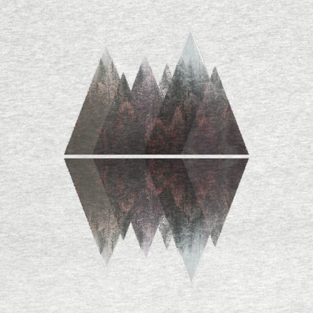 Geometry Triangles Misty Forest by Geometric forest Triangles